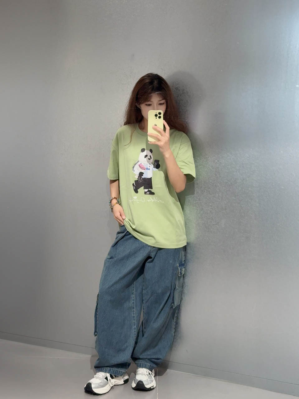 ADIDAS ORIGINALS X DOROPHY TANG 熊貓 短T 短袖 綠色 IB7068 / 預購