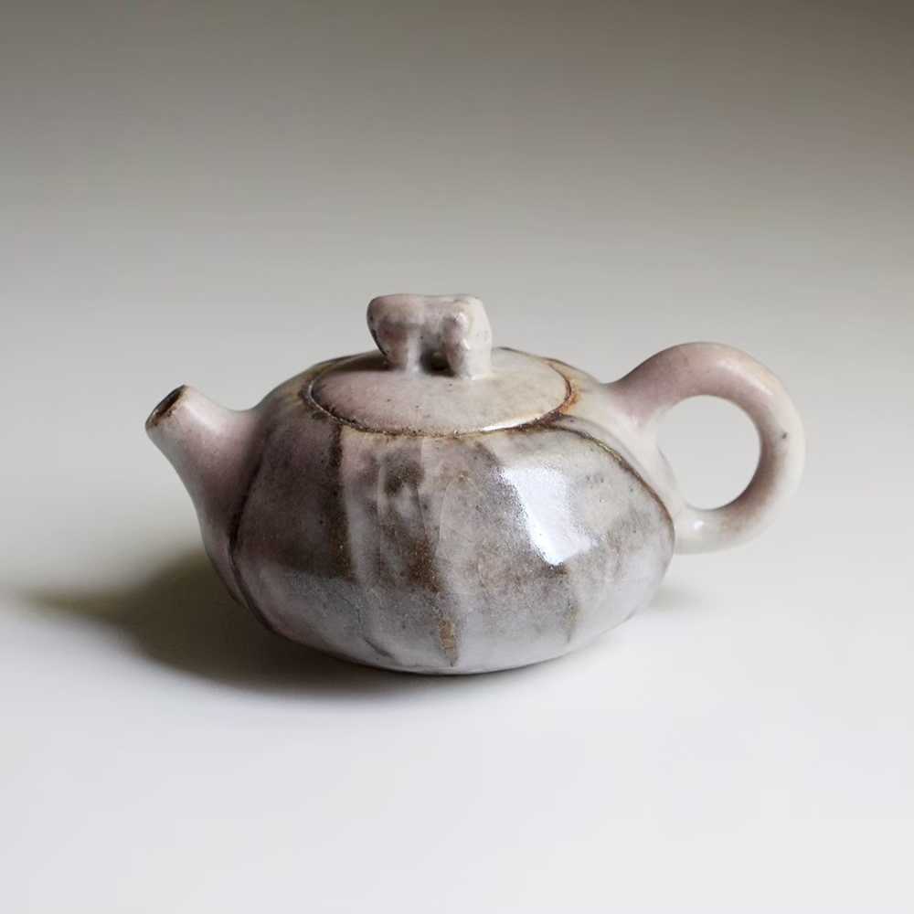 手工志野柴燒茶壺