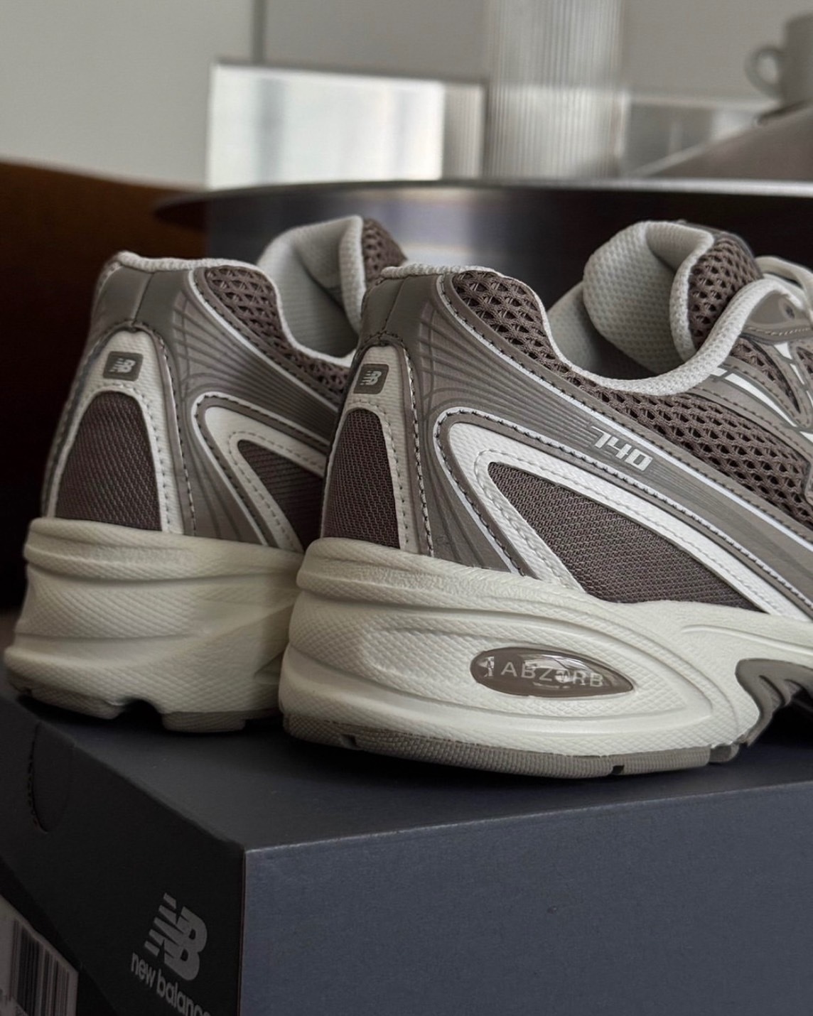 New Balance NB 740 復古 網布 老爹鞋 慢跑鞋 奶茶