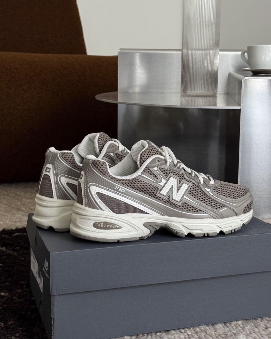 New Balance NB 740 復古 網布 老爹鞋 慢跑鞋 奶茶