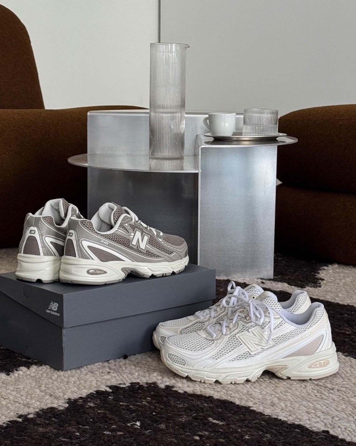 New Balance NB 740 復古 網布 老爹鞋 慢跑鞋 米白