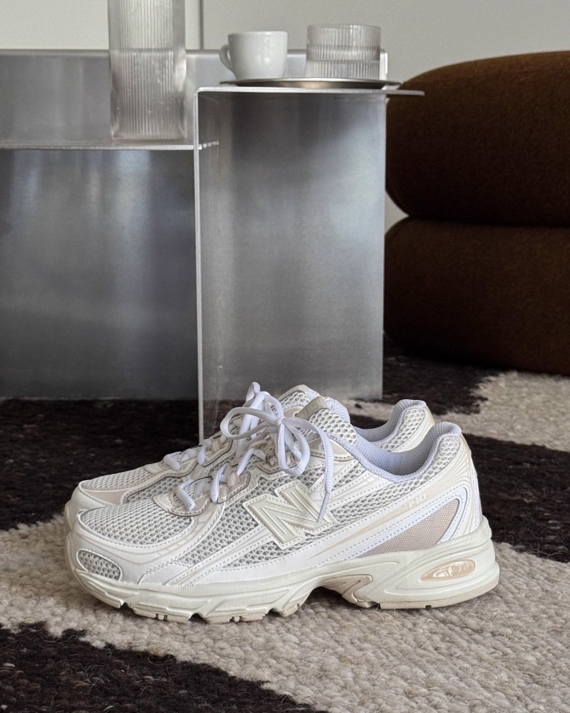 New Balance NB 740 復古 網布 老爹鞋 慢跑鞋 米白