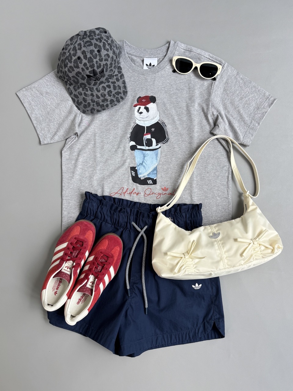 ADIDAS ORIGINALS X DOROPHY TANG 熊貓 短T 短袖 灰色 IB7067 / 預購