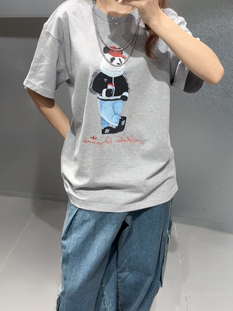 ADIDAS ORIGINALS X DOROPHY TANG 熊貓 短T 短袖 灰色 IB7067 / 預購