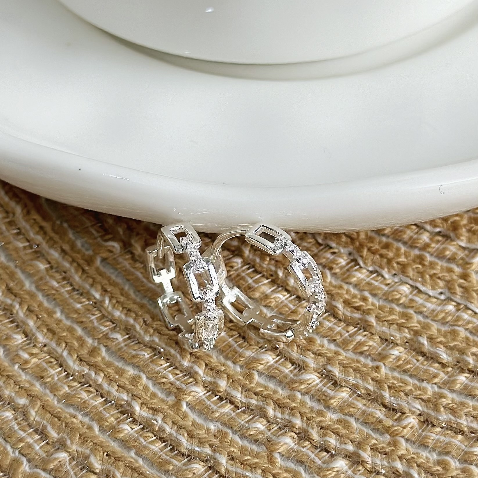 Y116排鑽鏈中圈純銀易扣