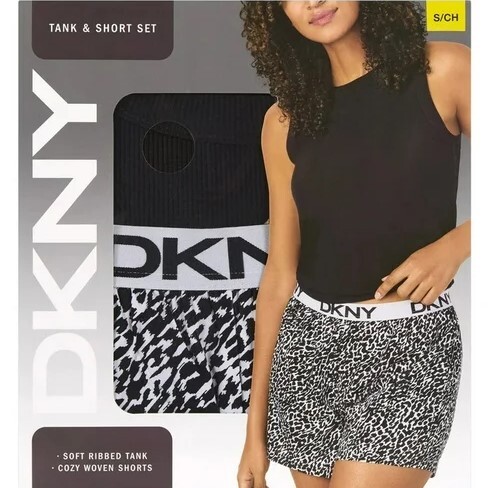 [S] DKNY ANIMALPK TANK & SHORT SET, 1865558-ANIMALPK [FINAL SALE] (SD1480)