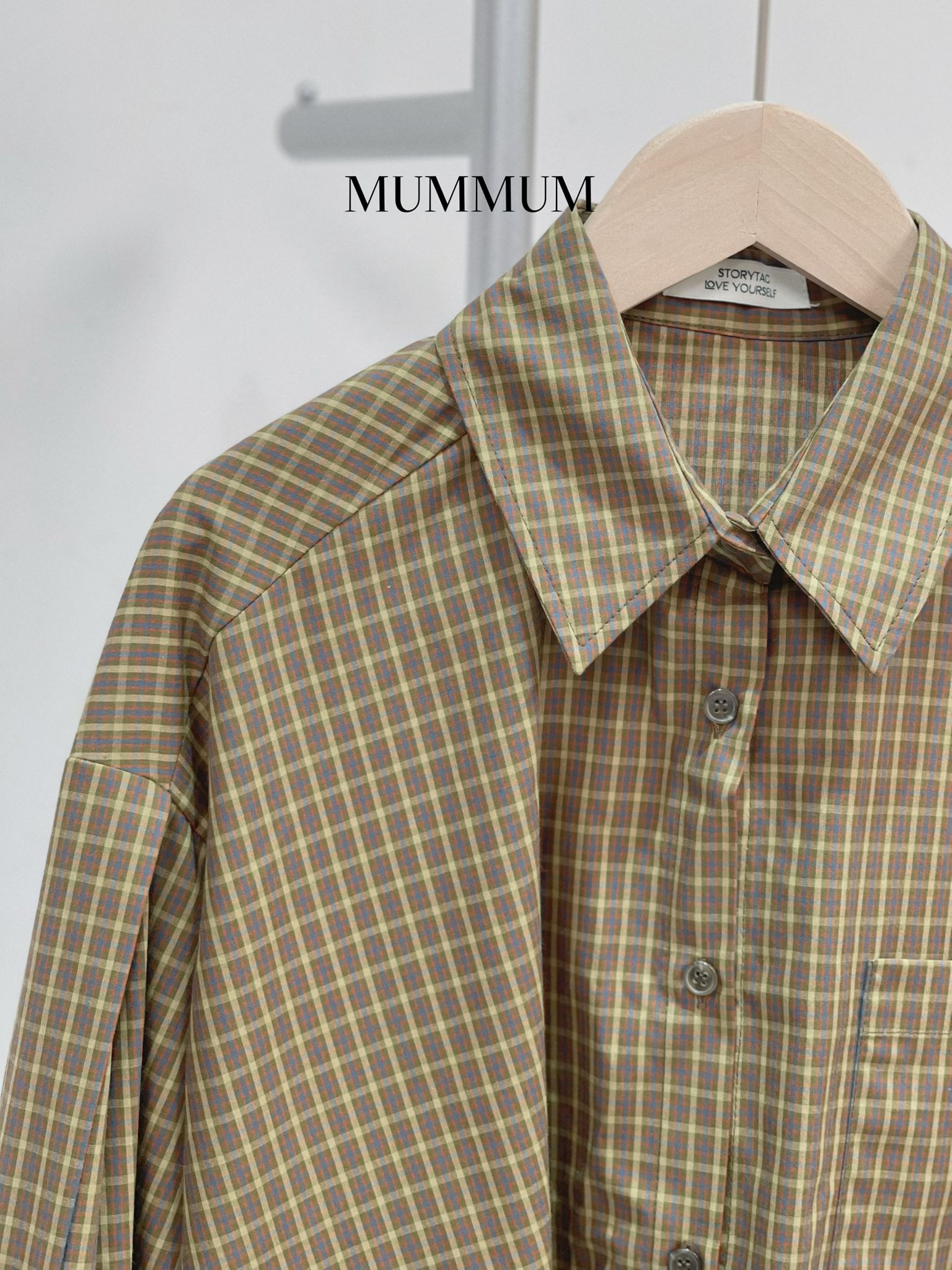 0212668a/秋款格仔長袖恤衫 54/54/27