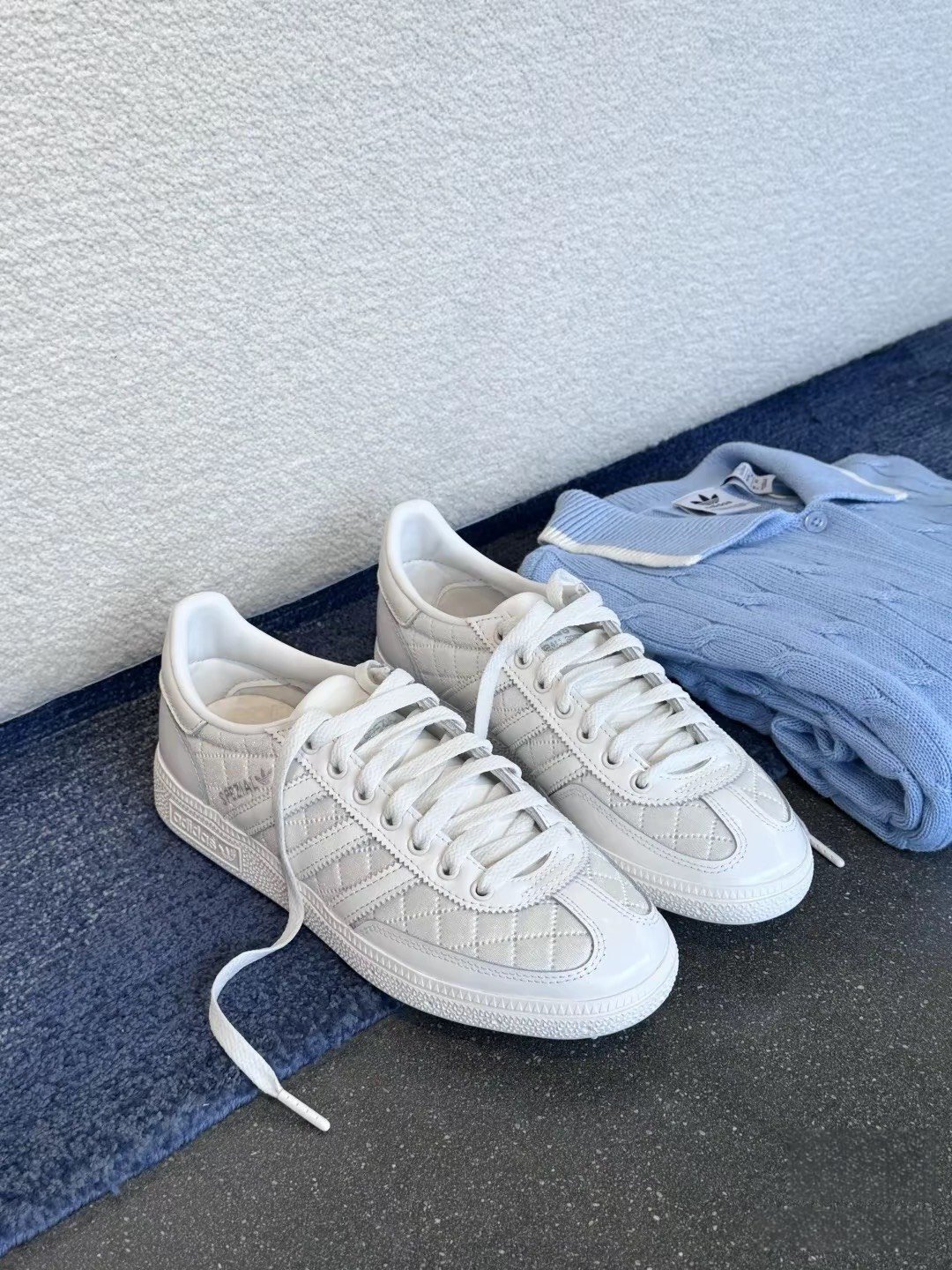 ADIDAS Originals HANDBALL SPEZIAL 小香風 白菱格紋 男女同款