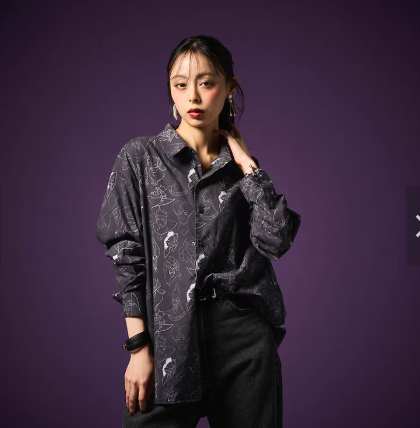 [代購][預訂] DISNEY HALLOWEEN 表情印花襯衫 ユニセックスフェイスプリントシャツ