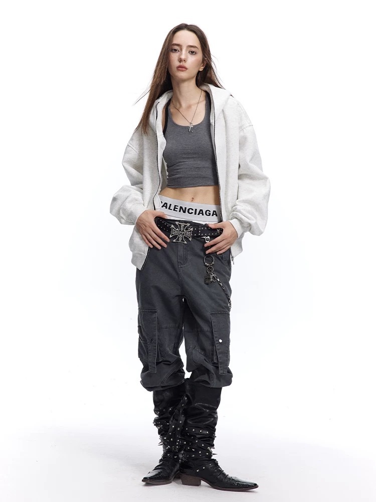 SIMPLEACTION 美式復古cleanfit連帽外套