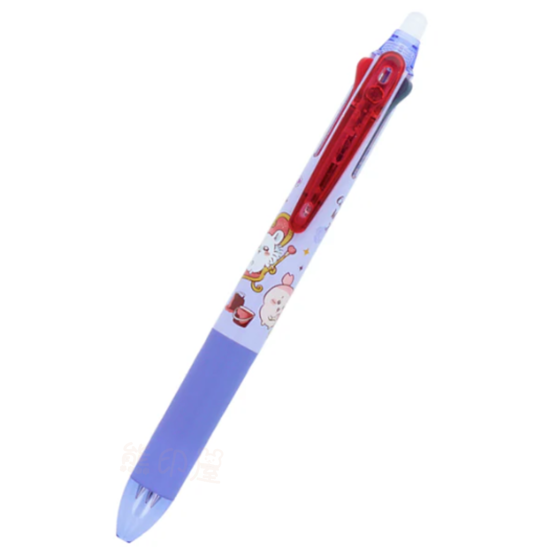 日本Chiikawa仙境款飛鼠古本屋小螃蟹可擦三色原子筆 日本製 (平行進口)