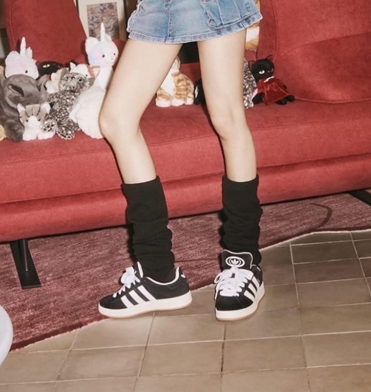 《LISA 同款》ADIDAS  CAMPUS 00S 黑白焦糖底麵包