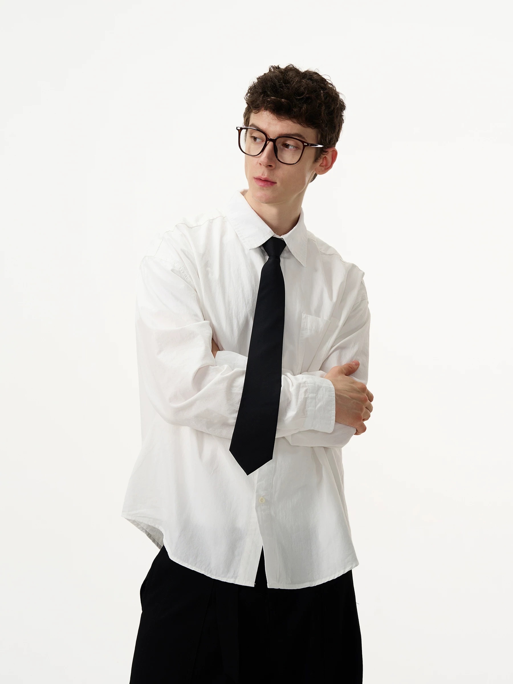 - SIMPLEACTION - 美式復古基礎百搭長袖襯衫