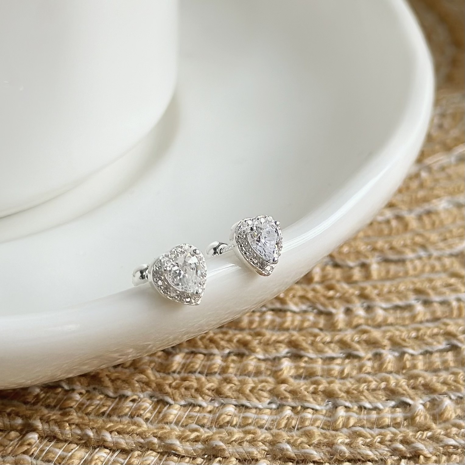 滿鑽愛心純銀鎖針