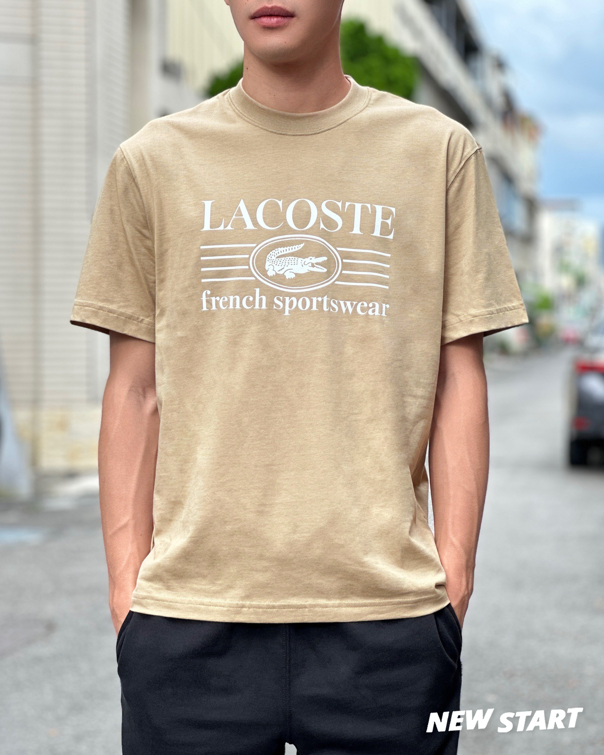 Lacoste 鱷魚 橫線圓圈字母 短袖上衣 短T