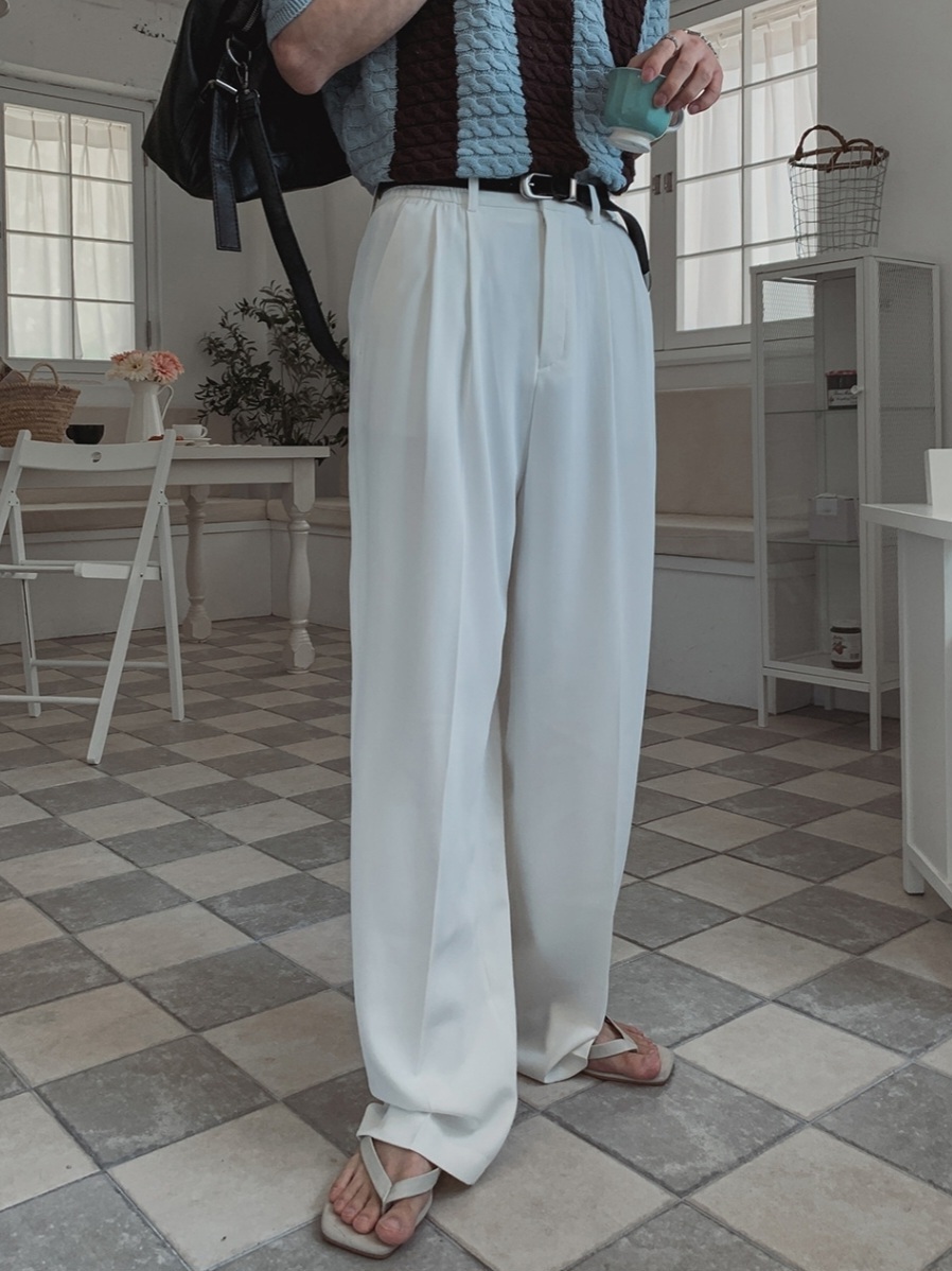 夏季涼感休閒西裝褲