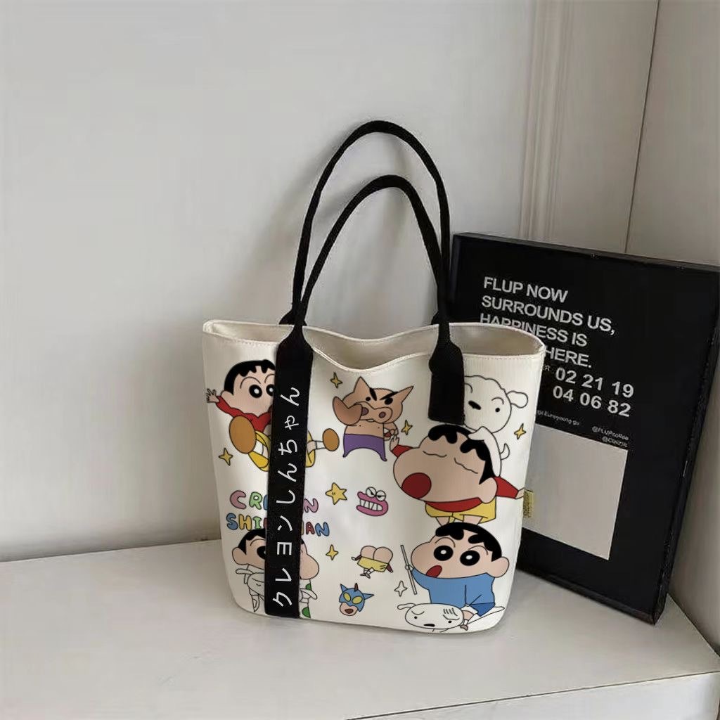 蜡笔小新帆布袋子 拉链款