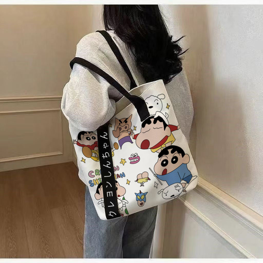 蜡笔小新帆布袋子 拉链款