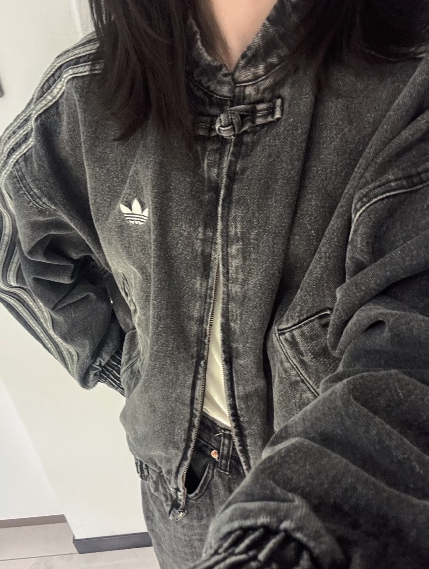 ADIDAS ORIGINALS CTT CHINESE TT 水洗牛仔 中國結 外套
