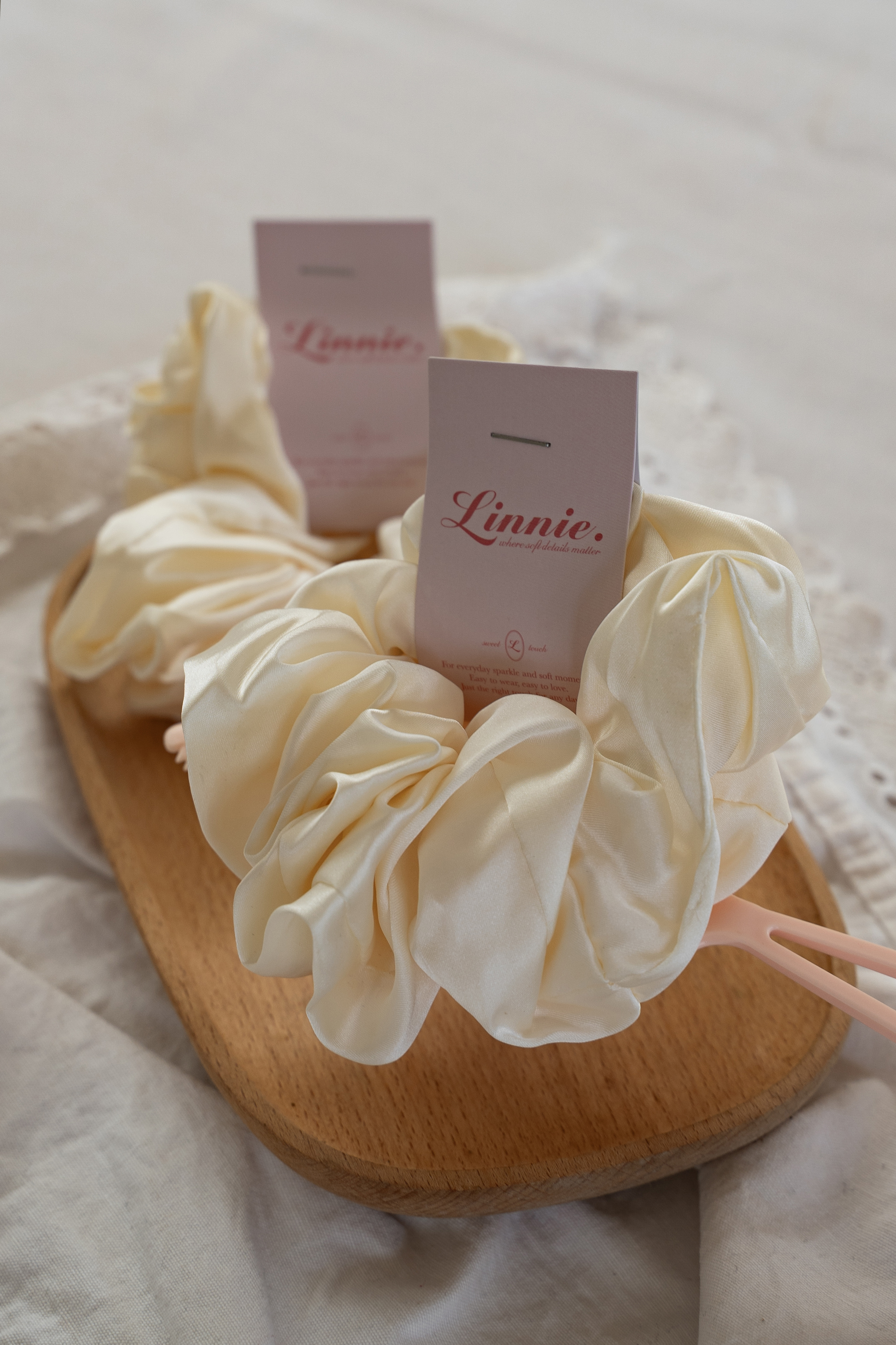 糖霜光澤髮圈組 / 鮮奶油