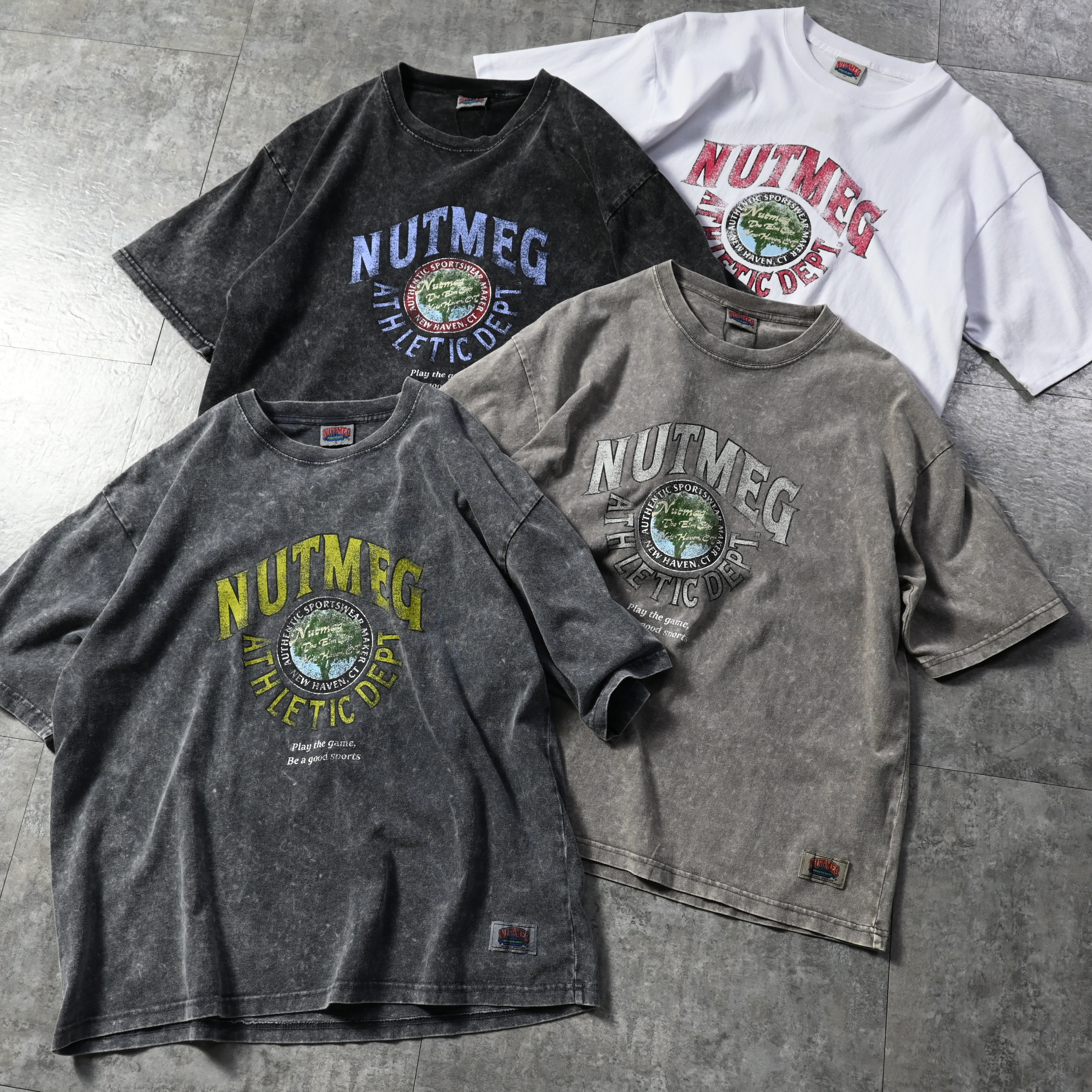 Nutmeg Tokyo Powder Discharge Printing Tee