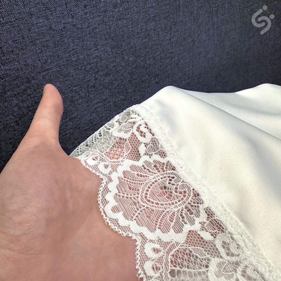 情趣蕾絲吊帶睡裙 - 白色 #71218