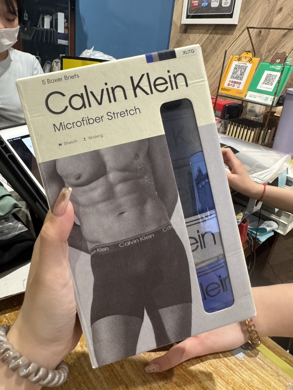 Calvin Klein CK 橫線字母 內褲 五件組 男生內褲
