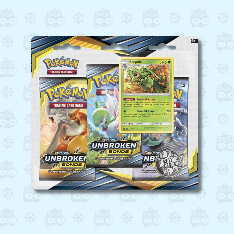 Pokemon Unbroken Bonds 3-Pack Blister (Sceptile)