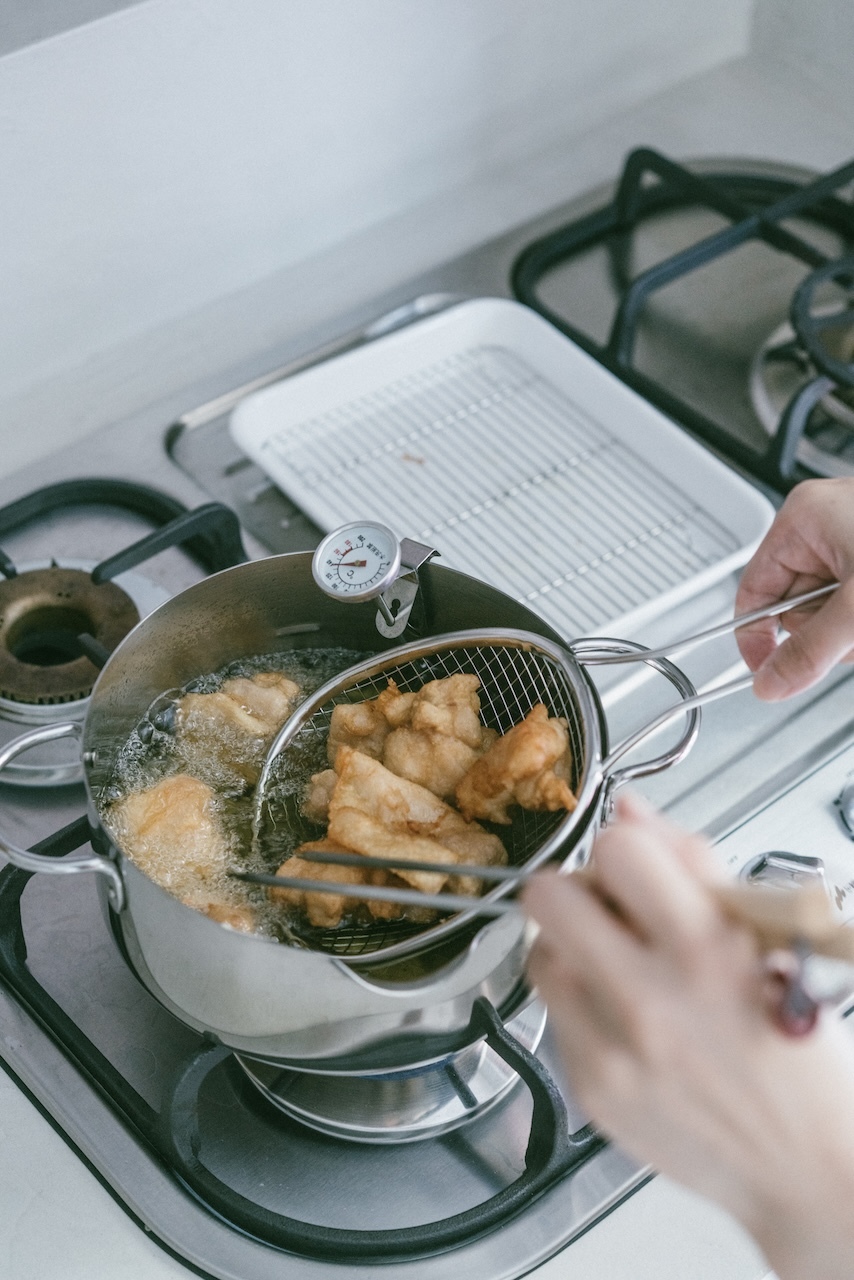下村企販日本製不鏽鋼大網格橢圓撈網