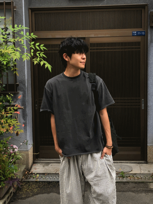 分層領顏料短版短袖上衣