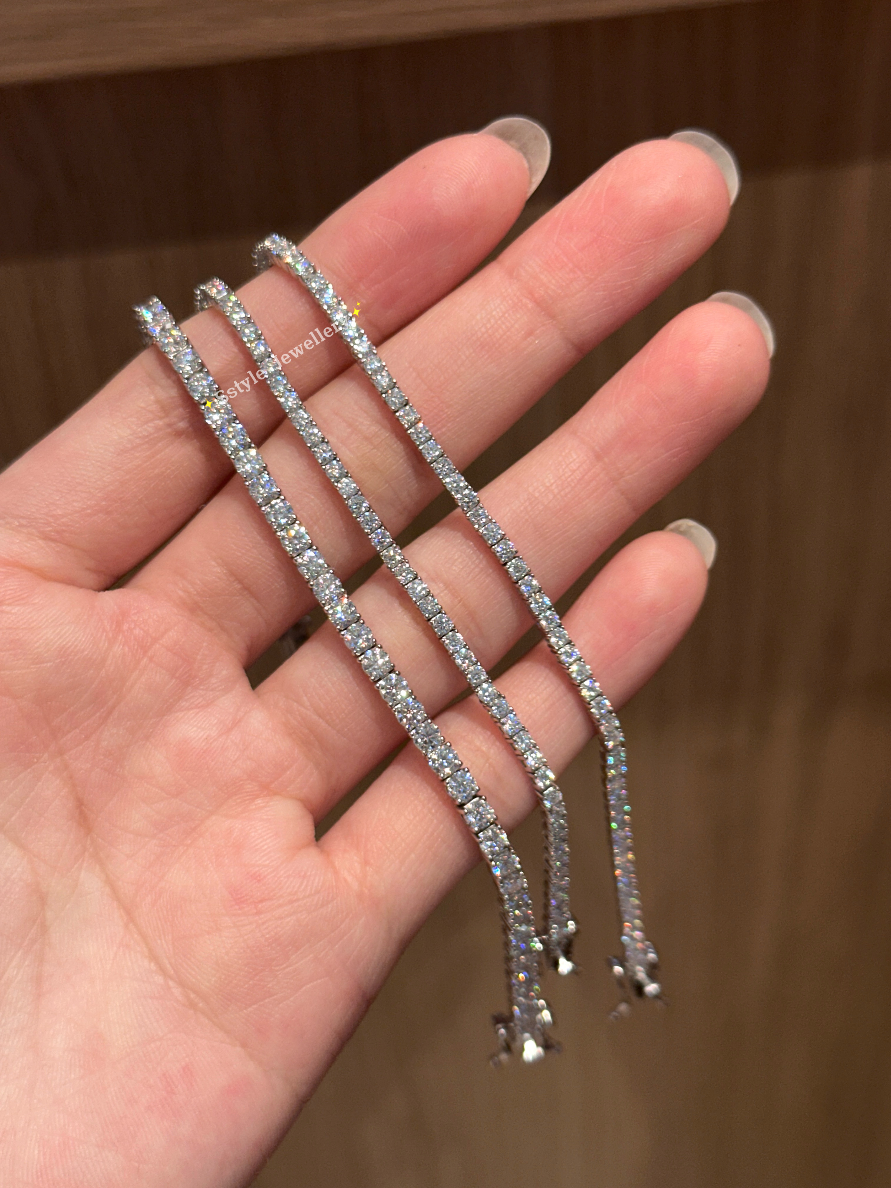 Tennis moissanite diamomd bracelet