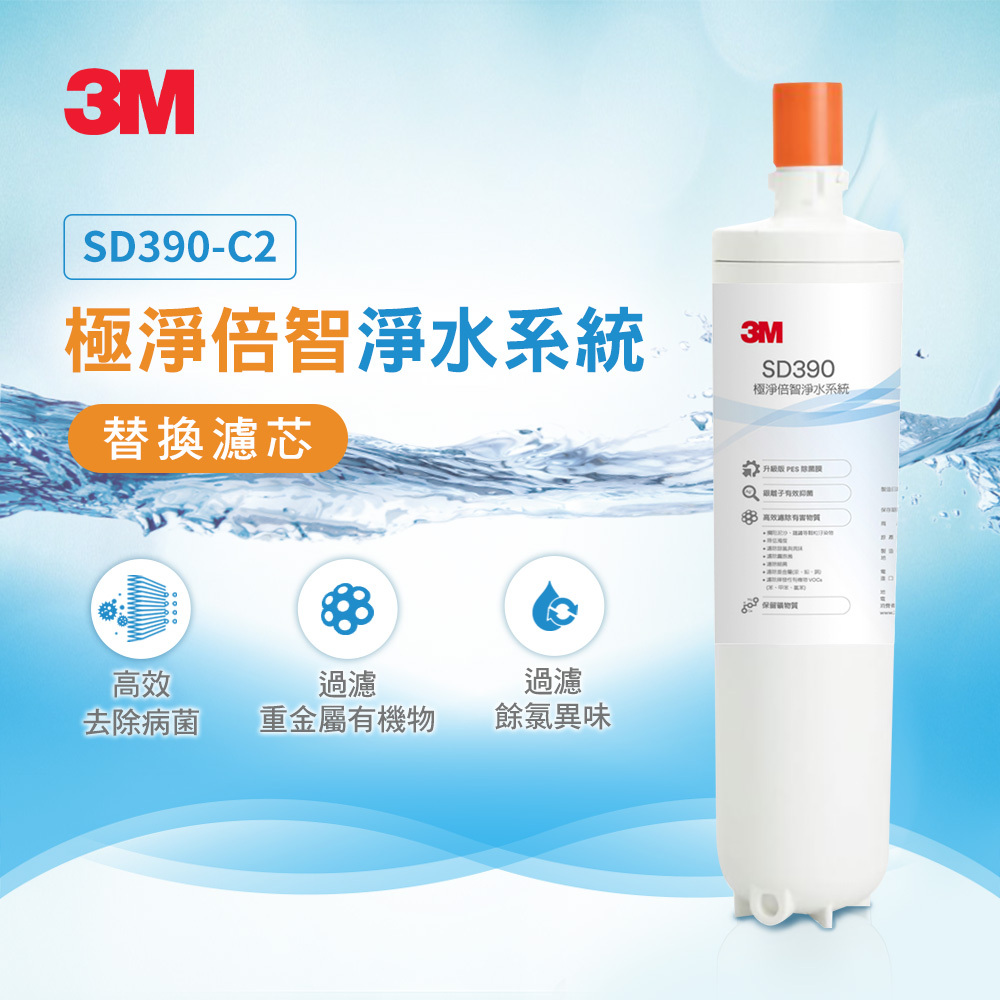 【3M】 適用SD390-C2｜極淨活性碳濾芯｜每年更換