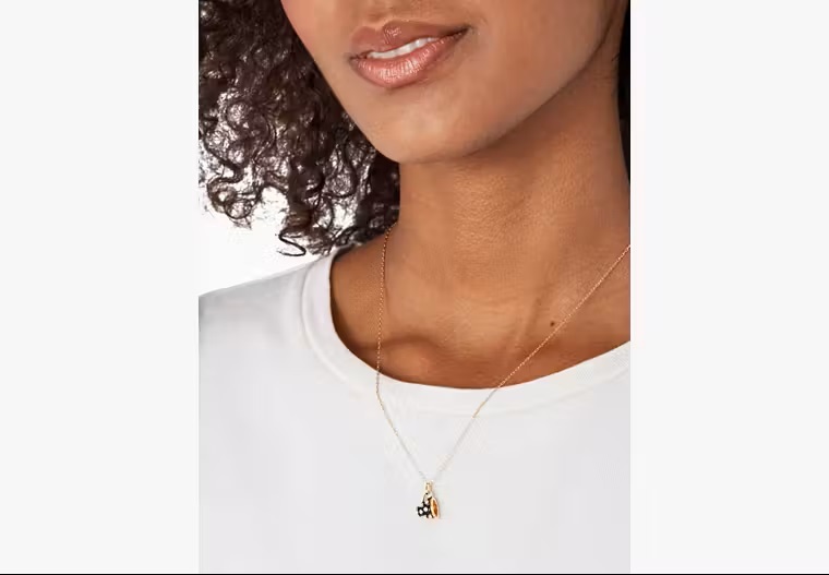 [US] KATE SPADE O0R00284 ALICE IN WONDERLAND TEACUP MINI PENDANT NECKLACE,NEUTRAL MULTI, 767883216903 (SKS330)
