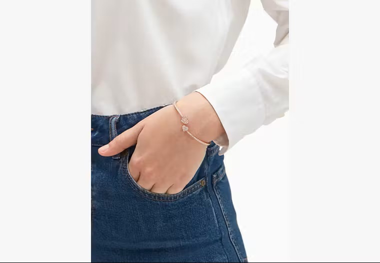 [S] KATE SPADE O0R00155 YOURS TRULY BRACELET CLR/RSEGOLD, 767883053034 (SKS49)