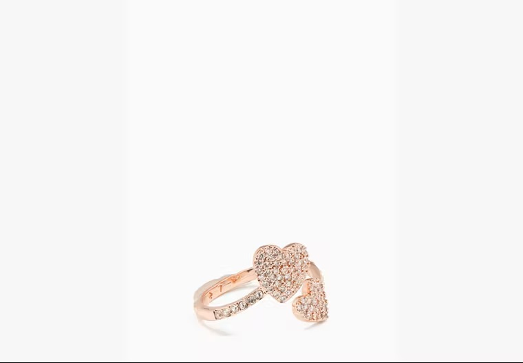 [US] KATE SPADE O0R00152 YOURS TRULY RING,CLR/ROSE GOLD, 767883053232 (SKS554)