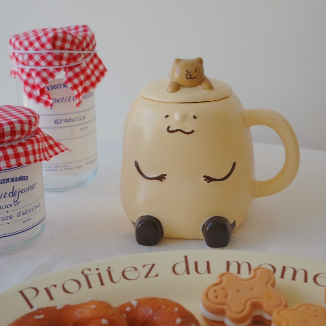 咻熊家 泥杯杯 陶瓷杯 600ml｜咻咻熊