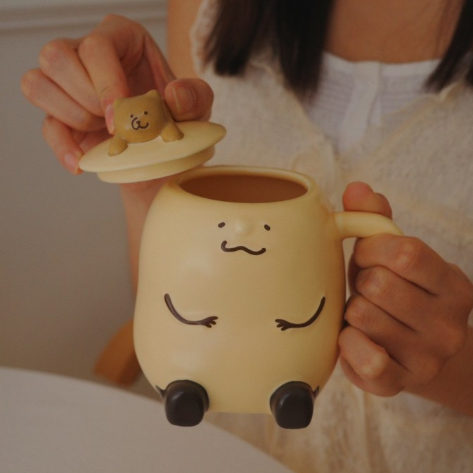 咻熊家 泥杯杯 陶瓷杯 600ml｜咻咻熊