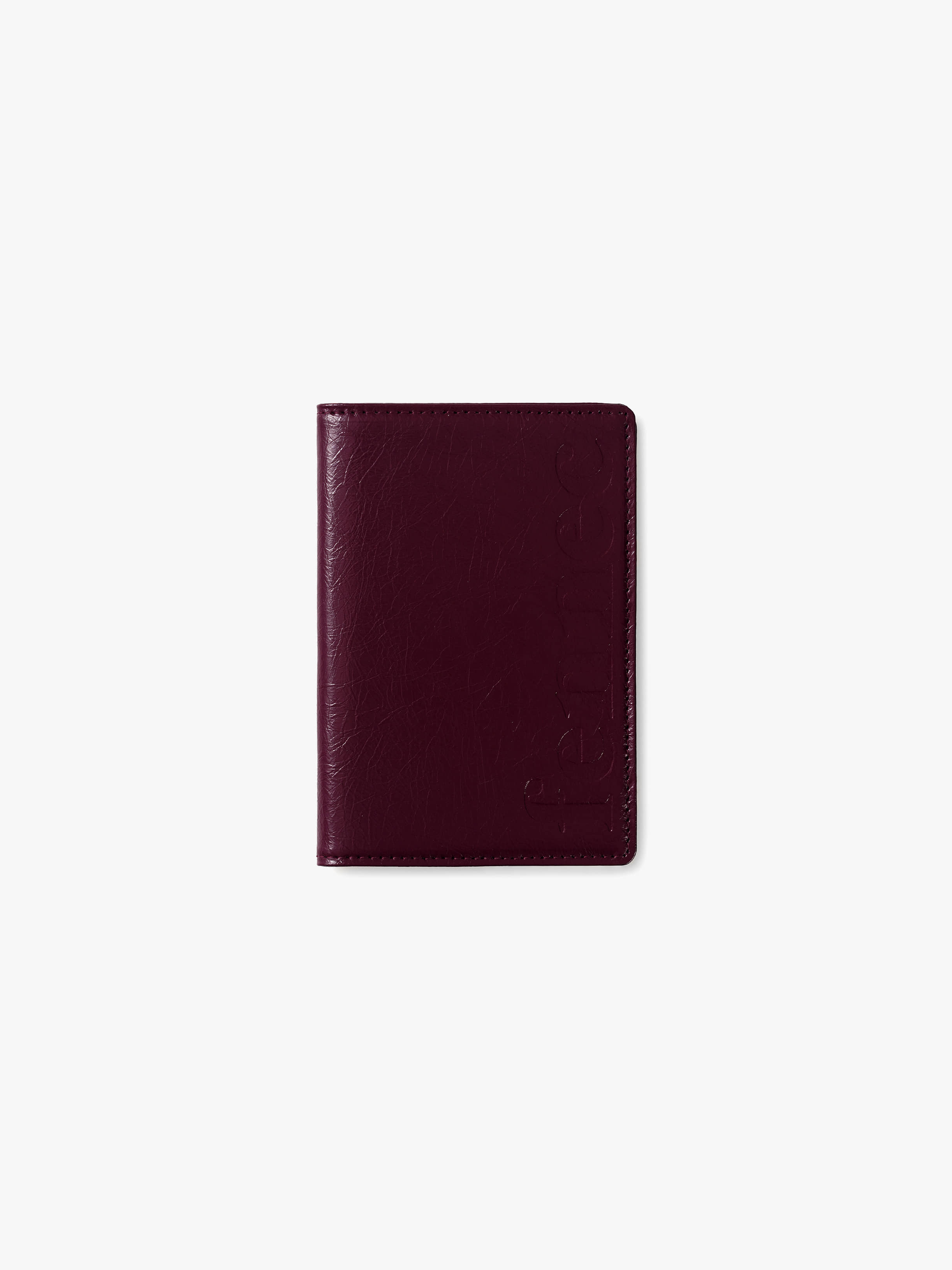 fennec - CRINKLE PASSPORT CASE (DEEP CHERRY)