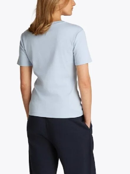 [S] TOMMY HILFIGER FAVORITE SOLID T-SHIRT,BREEZY BLUE, 76J3292-450 (STH91)