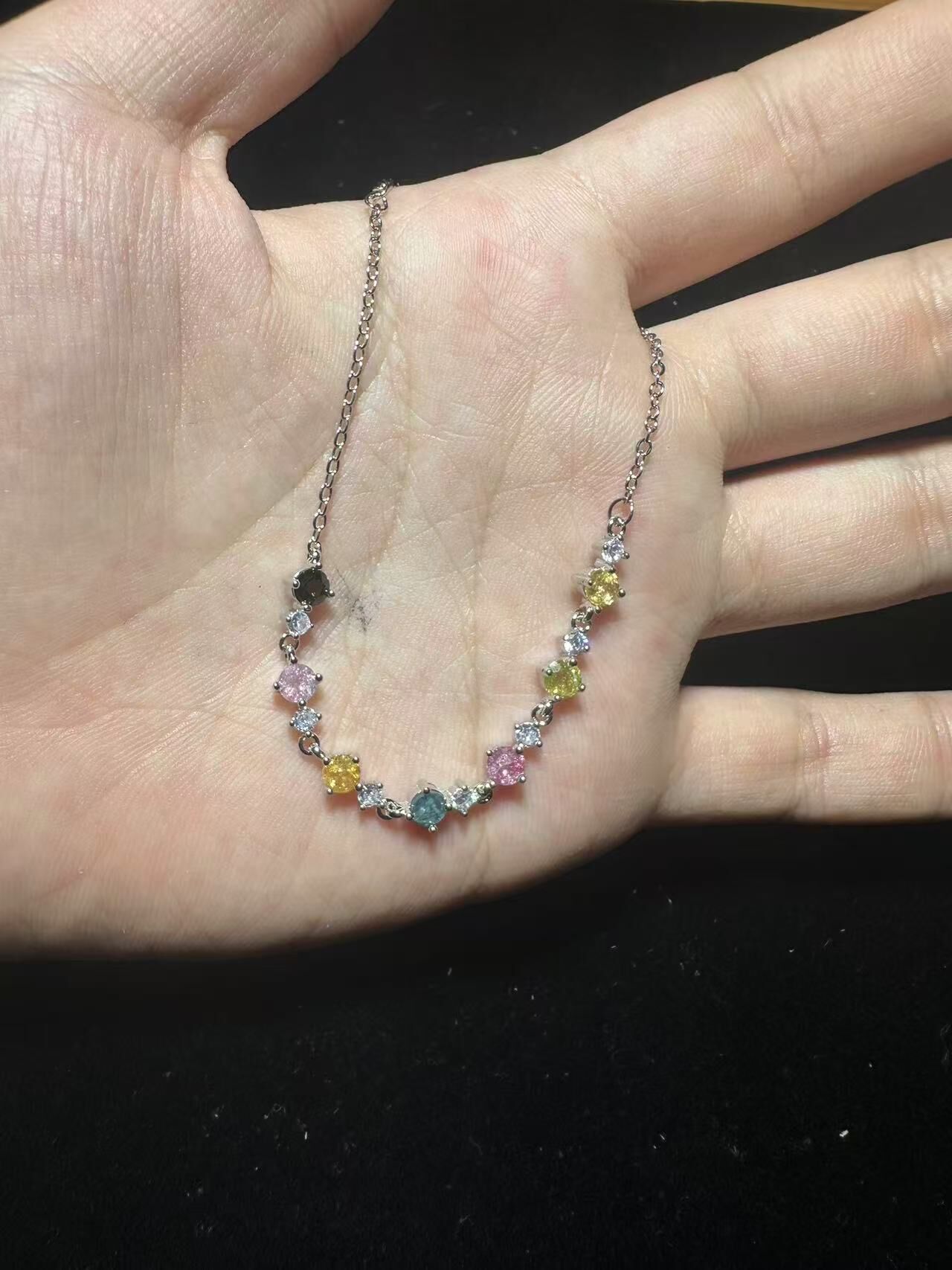 260409 -F85 彩碧璽北斗七星款半銀手鏈