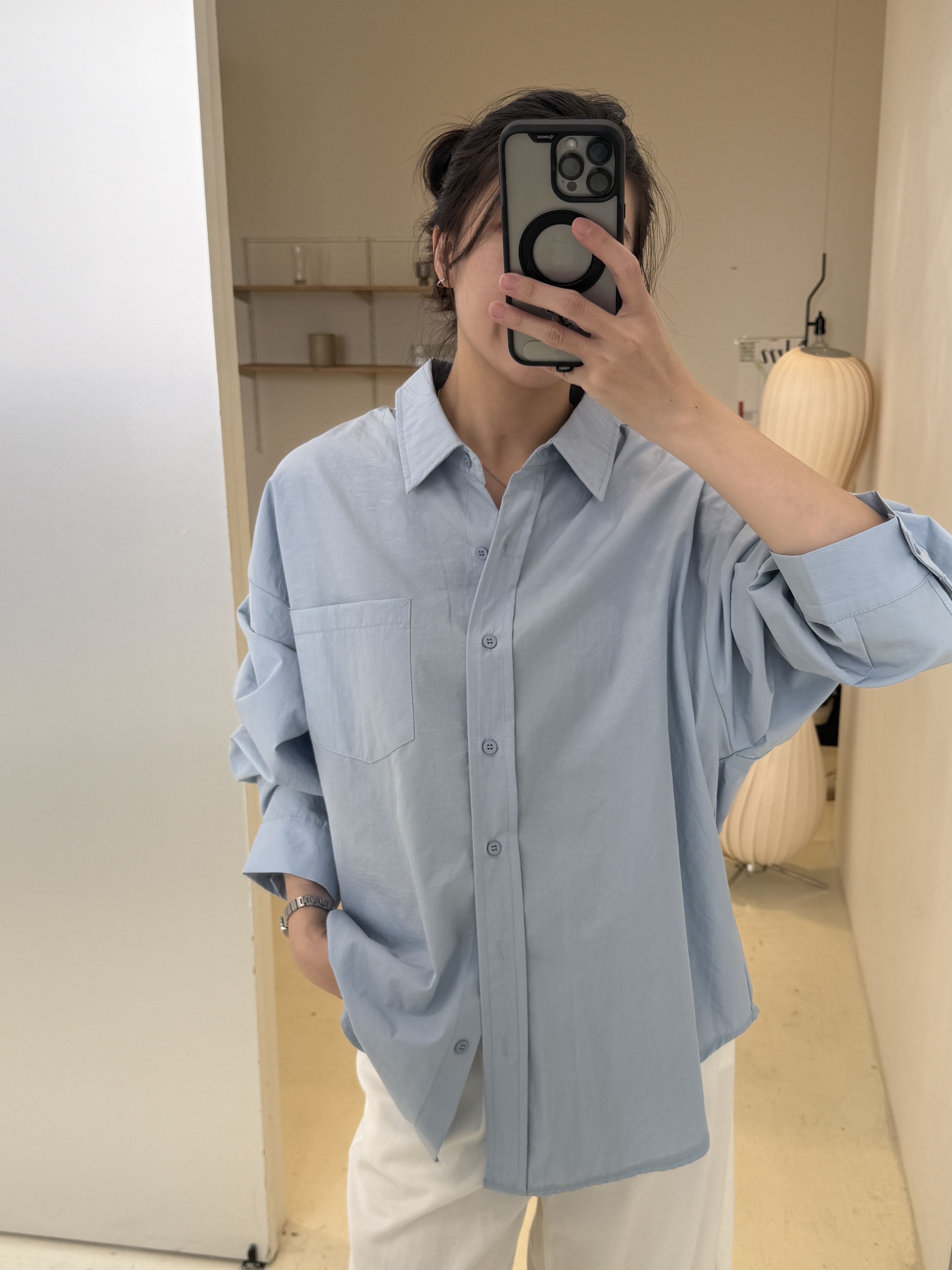 百搭率性寬版襯衫