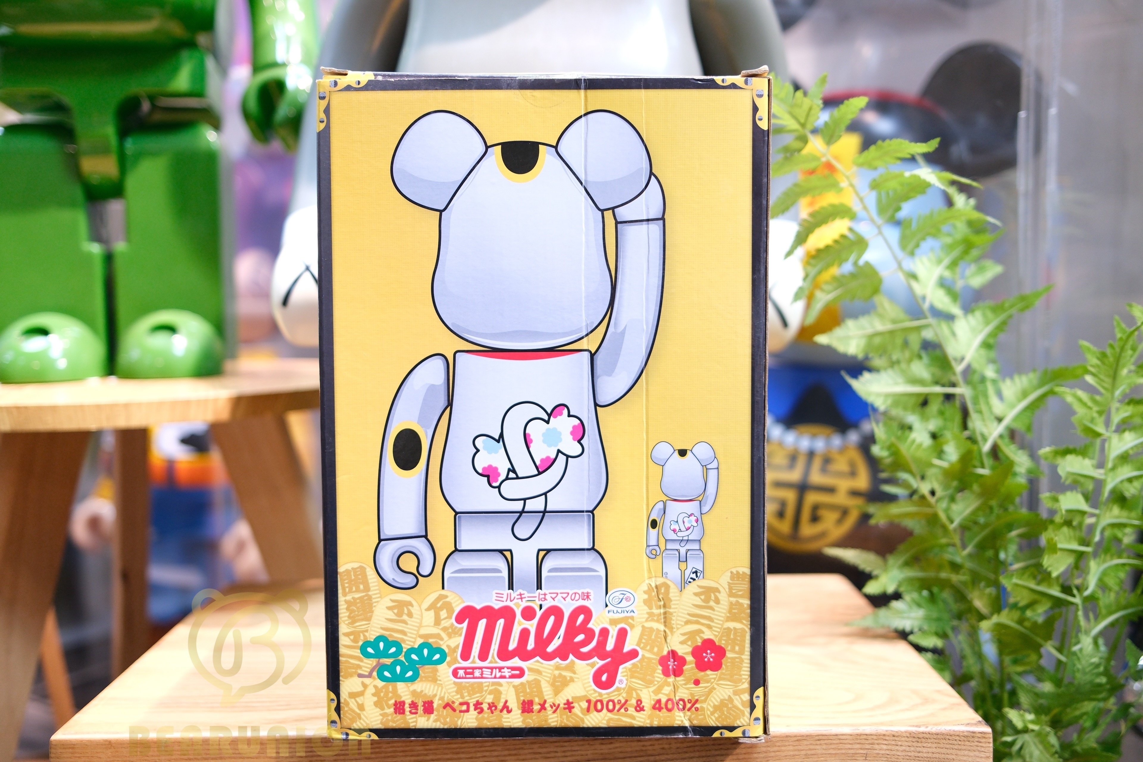 🥇現貨🥇Bearbrick 400% 100% 招き猫 ペコちゃん 銀メッキ