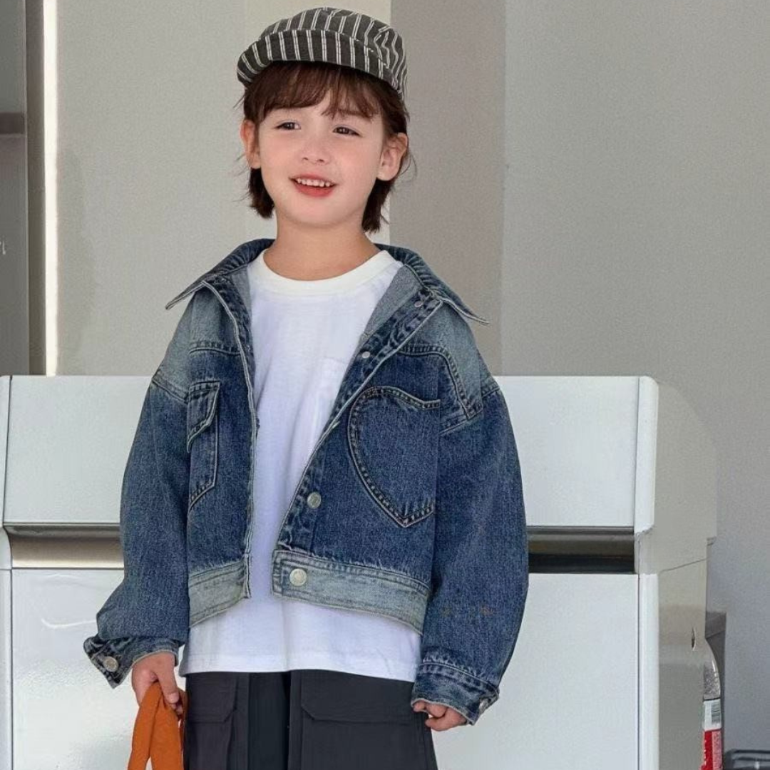 25秋 愛心口袋牛仔外套