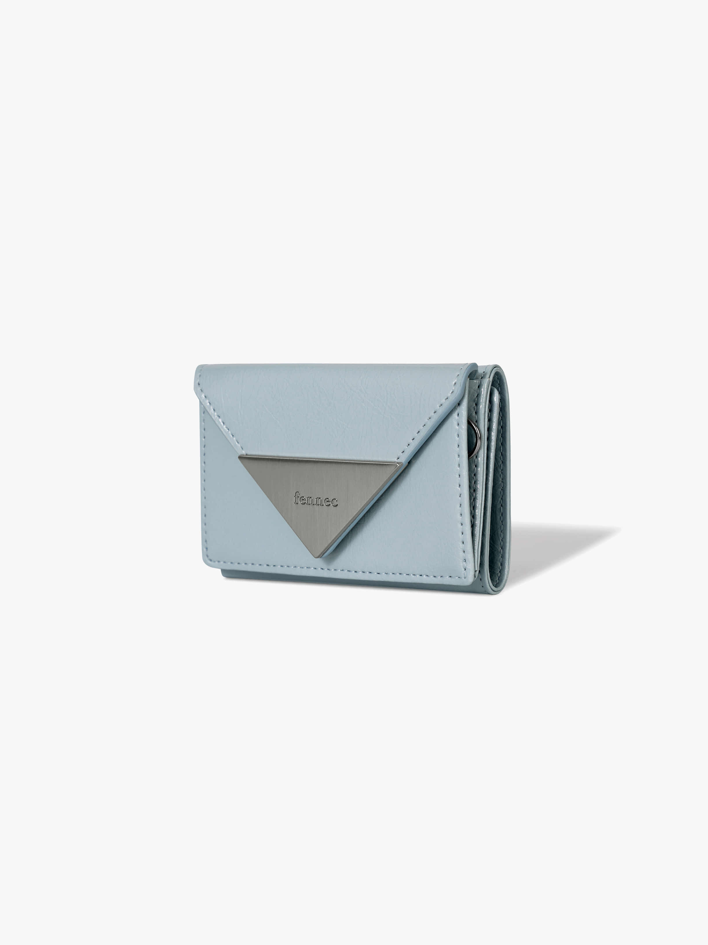 fennec - CRINKLE TRIANGLE TRIPLE WALLET (HAZE BLUE)