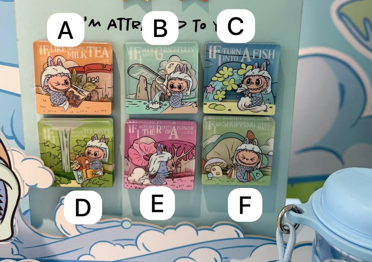 新加坡限定 LABUBU魚尾獅冰箱貼