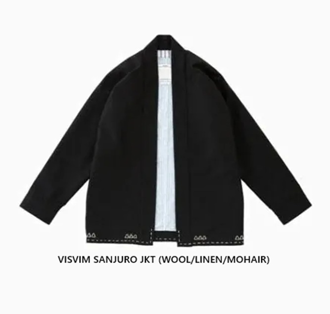 ON SALE : VISVIM SANJURO JKT (WOOL/LINEN/MOHAIR) - BLACK SIZE 2 PRE ORDER ITEM (預訂中)