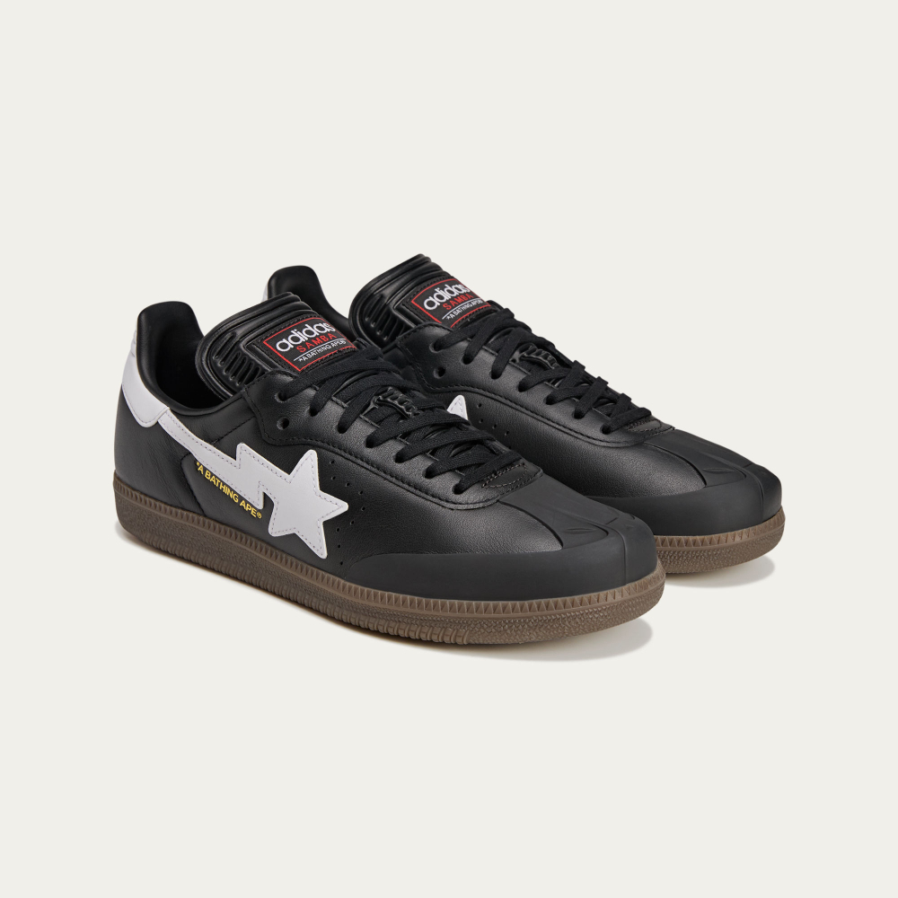 【預購＋現貨商品】-(A10b)-BAPE X ADIDAS SAMBA 聯名款 黑色-JR9246