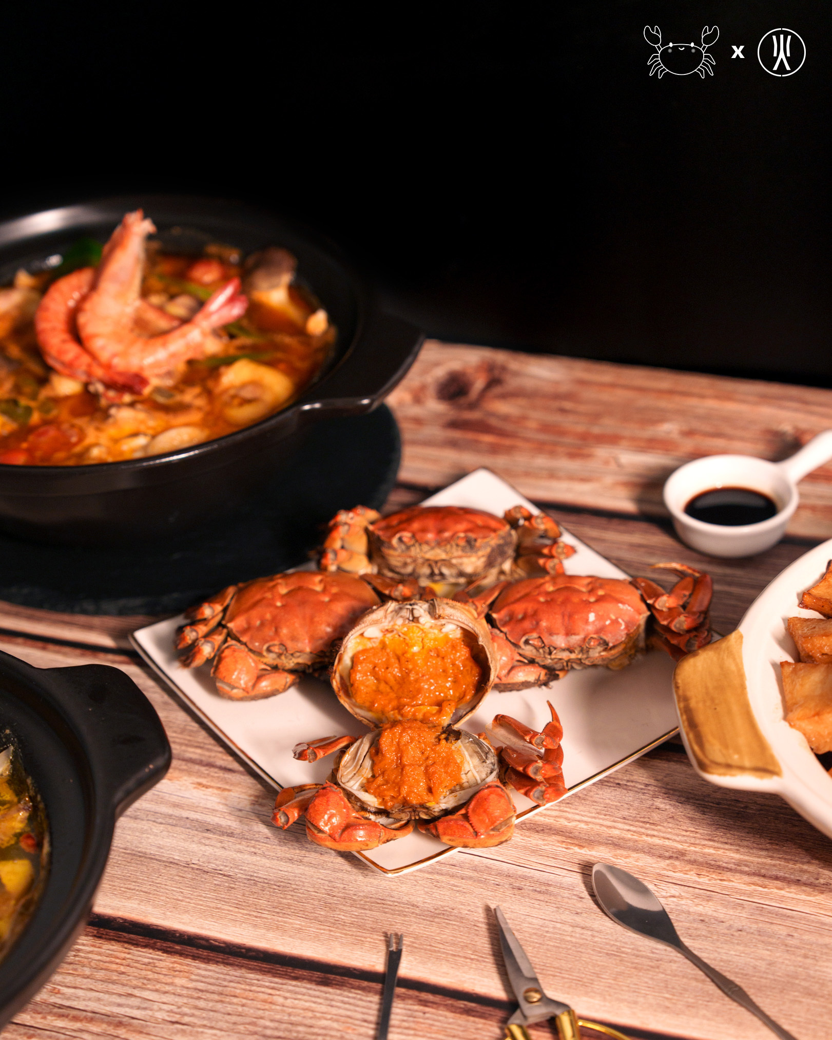 太湖大閘蟹煲仔套餐8人份