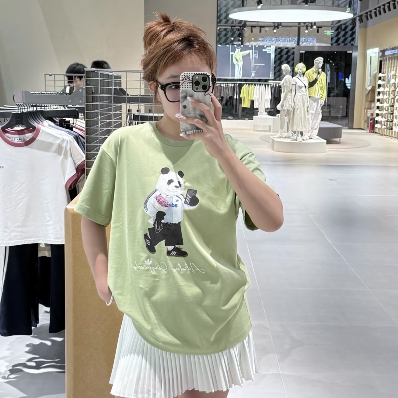 ADIDAS ORIGINALS x DOROPHY TANG 草綠 鄧卓越 熊貓短袖 上衣 愛迪達 IB7068