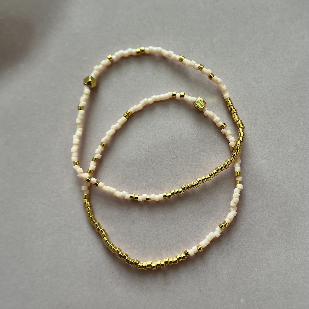 淺粉金索 | 細條串珠手鍊